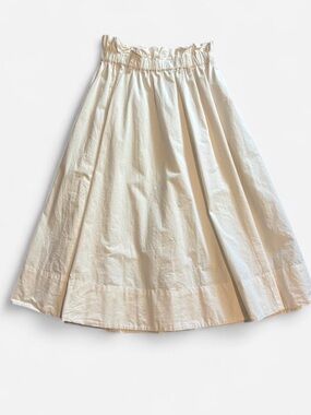 H&M Cotton Poplin Midi Skirt